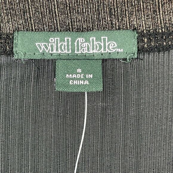 Wild Fable Metallic Boxy Bronze Crop Top Short Sleeve Slinky Size S Relaxed Fit - Picture 6 of 6